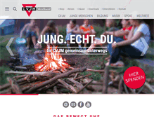 Tablet Screenshot of cvjm-westbund.de